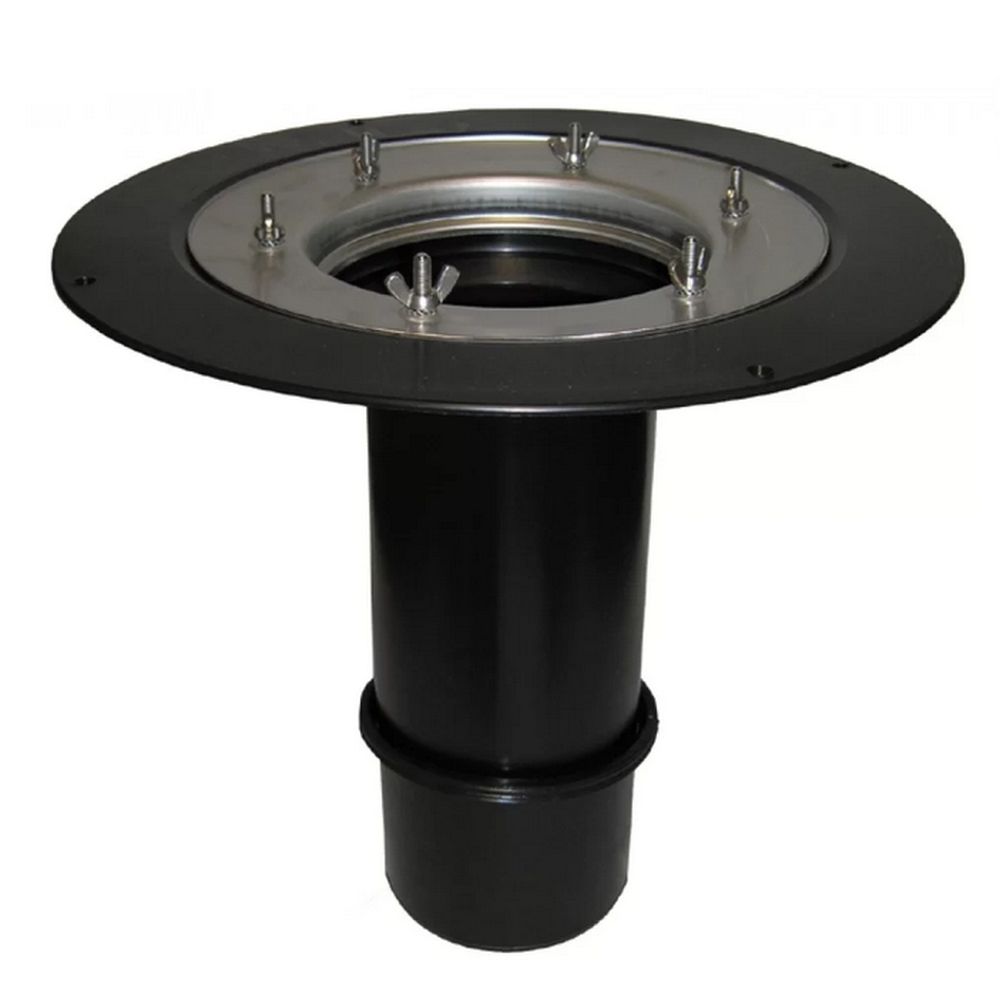 Элемент надставной для трапа HL HL65 Дн125 мм с обжимным фланцем из нержавеющей стали и уплотнительным резиновым кольцом
