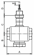 Клапан регулирующий Гранрег КМ124Р 1 1/4″ Ду32 Ру16 двухходовой, односедельчатый, с твердым седловым уплотнением, корпус — латунь, с трехпозиционным электроприводом СМП0.7 24В, корпус - пластик, Pmax = 7.5bar