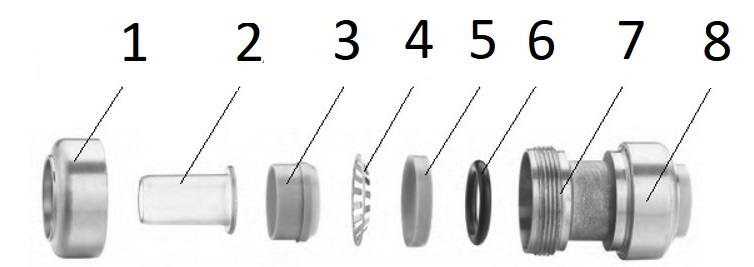 Тройники Arrowhead Push Дн16-25 1/2″-3/4″ Ру16 присоединение - внутренняя резьба / пресс, корпус - бессвинцовая латунь, для труб из PEX