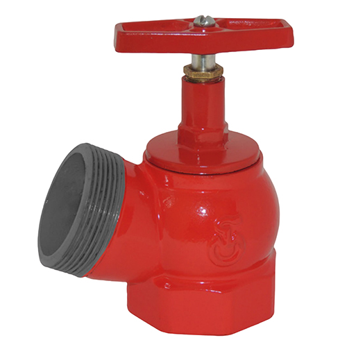 Клапаны пожарные Цветлит ПК Ду65 Ру16 удлиненные, угловой 125° муфта-цапка чугун