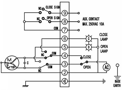 Электрическая схема подключения MTG-200-220