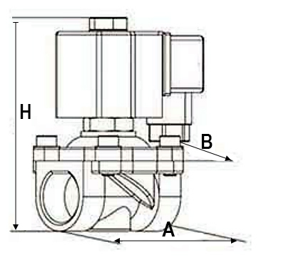 Клапан электромагнитный соленоидный двухходовой DN.ru-DW31 прямого действия (НЗ) Ду15 (1/2 дюйм), Ру10 корпус - латунь, уплотнение - NBR, резьба G, с катушкой S91A 220В