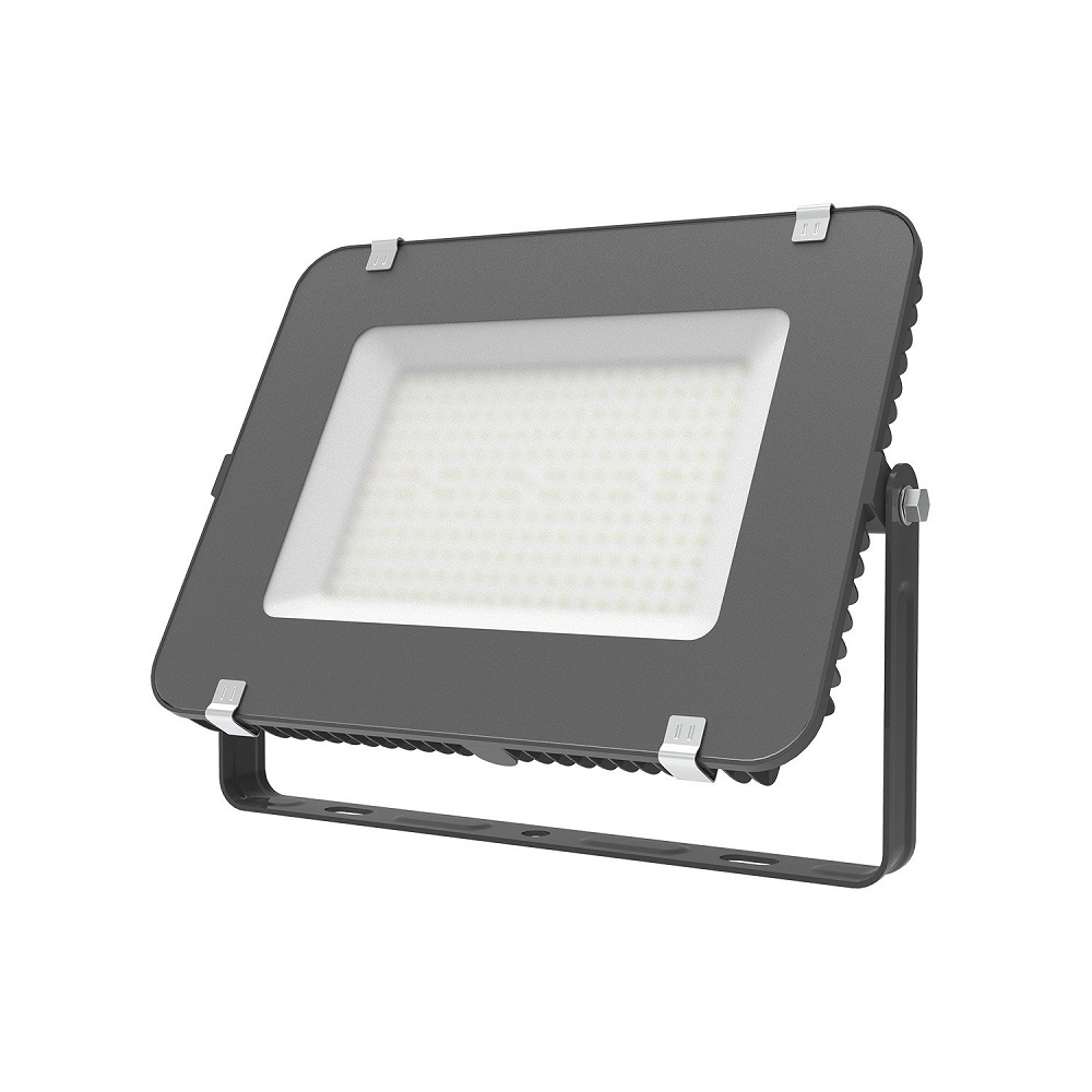 Прожектор светодиодный GAUSS Qplus графитовый серый 150 Вт, цветовая температура - 6500 K, световой поток - 18000 лм, IP65, форма - прямоугольная, цвет - серый