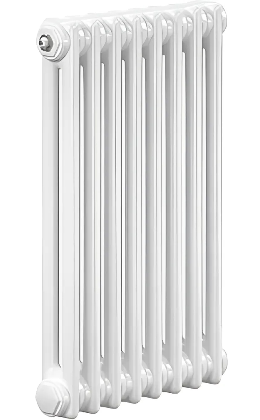 Радиатор стальной трубчатый IRSAP Tesi 2 высота 600 мм, 8 секций, присоединение резьбовое - 1/2″, нижнее подключение - термостат сверху T25, теплоотдача 435 Вт, цвет - белый