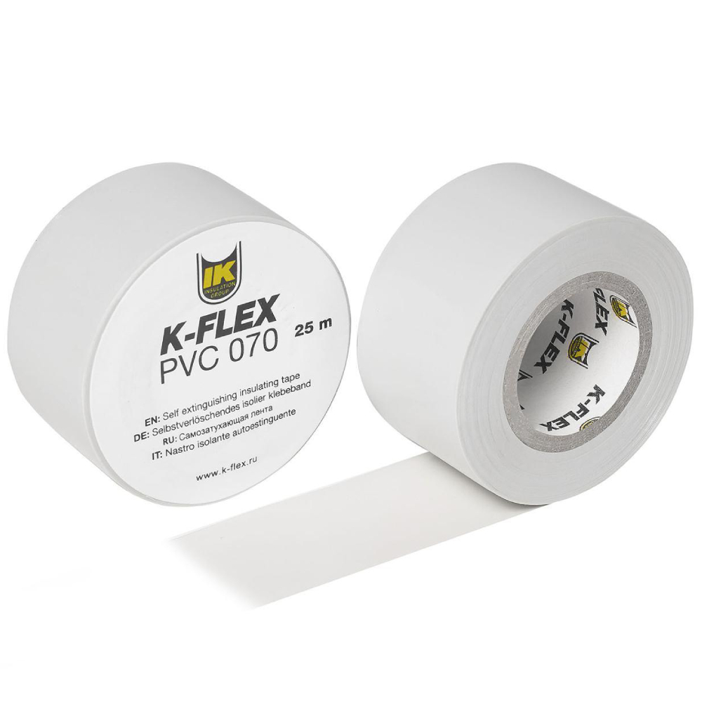 Лента самоклеящаяся K-FLEX PVC AT 070 50 мм, материал – ПВХ, длина – 25 м, цвет – серый