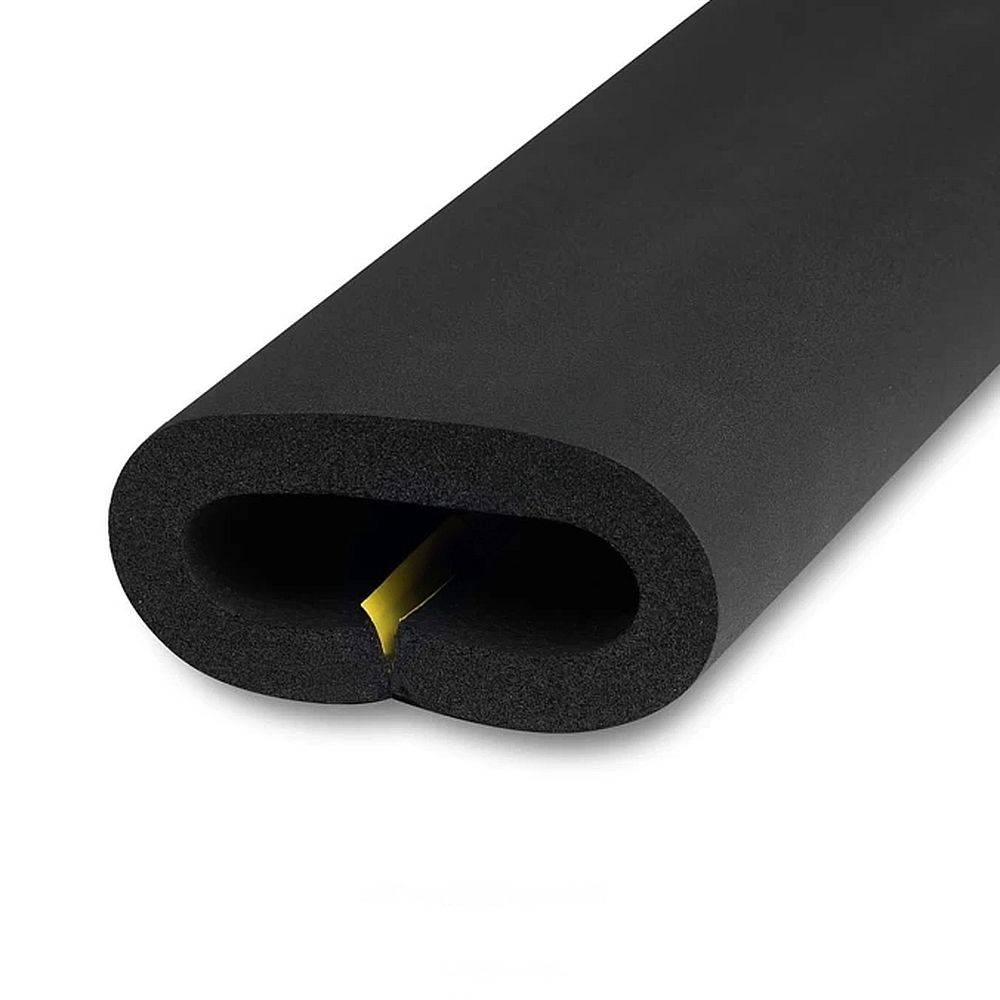 Трубка теплоизоляционная K-flex ST/SK 9x15 Дн15 самоклеящаяся, материал — вспененный каучук, толщина — 9 мм, длина — 2 м, цвет — черный
