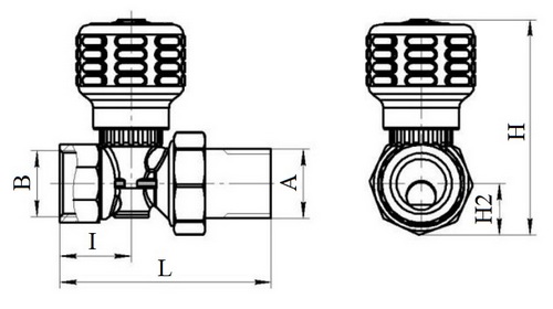 Клапаны термостатические Пензапромарматура КРРП 1/2-3/4″ Ду15-20 Ру16 прямые для радиаторов, ручное регулирование, внутренняя-наружная резьба, корпус - латунь