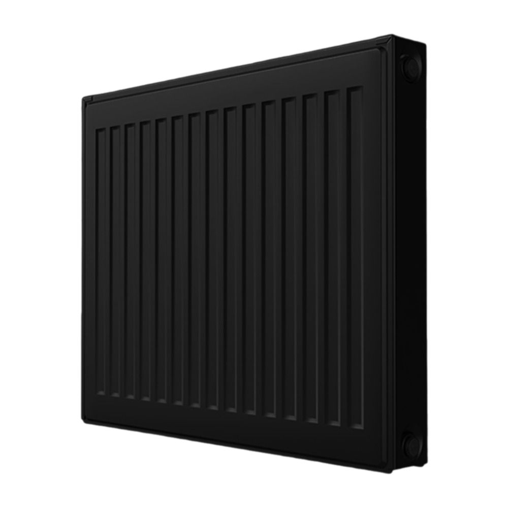 Радиатор панельный Royal Thermo COMPACT C11-400-600 Noir Sable 0.597 кВт настенный, присоединение резьбовое - 1/2″, подключение - боковое, универсальное, стальной, цвет - черный