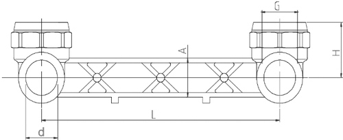Планка с водорозетками полипропиленовыми PPR для смесителя Valtec VTp.724.0 Дн25х1/2″ Ру25