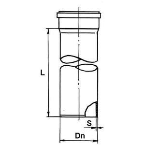 Труба наружная канализационная Дн160 (4.7 мм) длиной 5 метра Политэк из полипропилена
