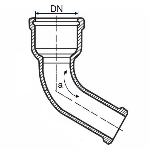 Отводы чугунные канализационные СЧЗ Ду50-150 135° для внутреннего монтажа