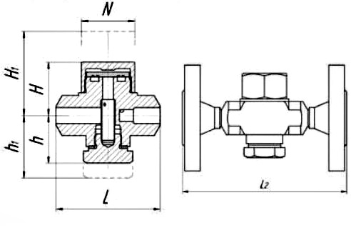 Конденсатоотводчик термодинамический АДЛ Стимакс TM42 Ду25 Ру63 dP40 фланцевый, корпус - нержавеющая сталь AISI 304
