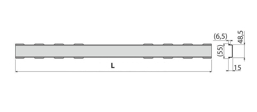 Решетка для лотка душевого Alca Plast SOLID 750 мм нержавеющая сталь, матовая