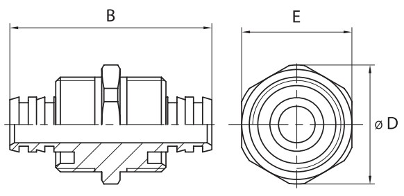 Муфты ALTSTREAM Дн16-32 Ру20 для металлопластиковых труб, соединительные, присоединение компрессионное, корпус – никелированная латунь