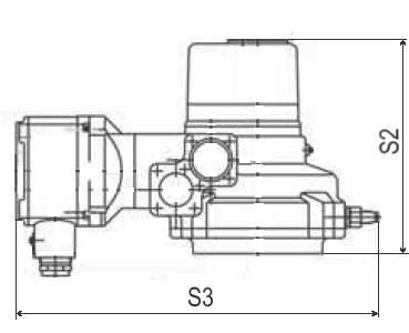 Эскиз Однооборотный взрывозащищенный электропривод ГЗ-ОФВ-630/15 380В