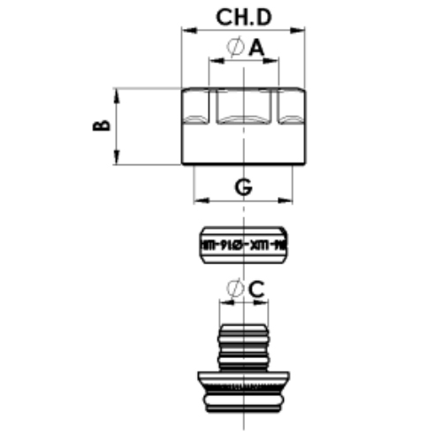 Соединители компрессионные LUXOR TP 99 для металлопластиковых труб PEX-AL-PEX