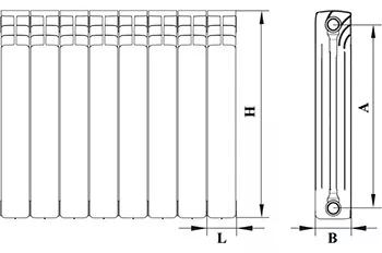 Радиатор биметаллический RIFAR Monolit 500 11 секций 