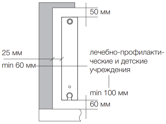Радиатор стальной панельный Heaton Ventil Compact тип 22VC, высота 500 мм, длина 1000 мм, с термостатическим вентилем, нижнее подключение, универсальное