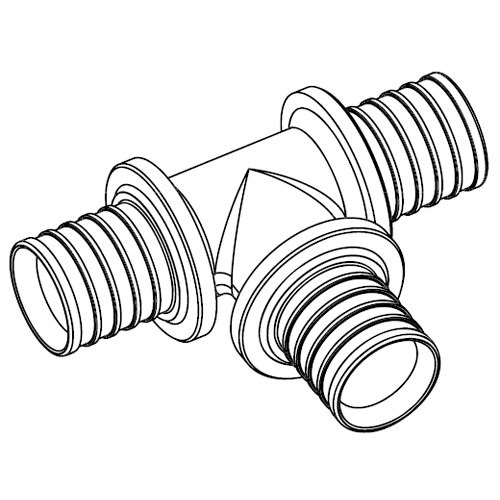 Тройник Rehau RAUTITAN PLATINUM Ду20-20-20 RX  корпус -  бронза, равнопроходный,  для труб из сшитого полиэтилена аксиальный
