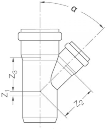 Тройник канализационный шумопоглощающий Rehau RAUPIANO Plus Дн75x75 Ру1 87°, материал корпуса – полипропилен RAU-PP, уплотнение - стиролбутадиеновый каучук (SBR)
