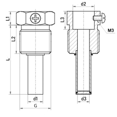 Гильза для термометра Росма БТ серии 211, L=250 Дн10 Ру250, нержавеющая сталь, резьба М20x1.5