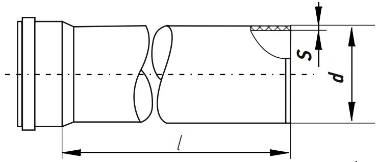 Труба внутренняя канализационная PP-H РосТурПласт Дн50х1,8 длина 2 м с раструбом, безнапорное
