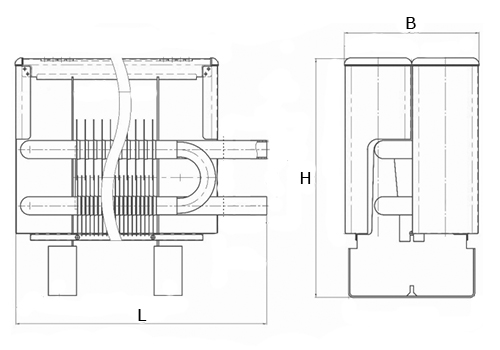 Конвектор напольный проходной Сантехпром Стиль КПНК 20 П (А01) резьба правая 1.65кВт боковое подключение стальной