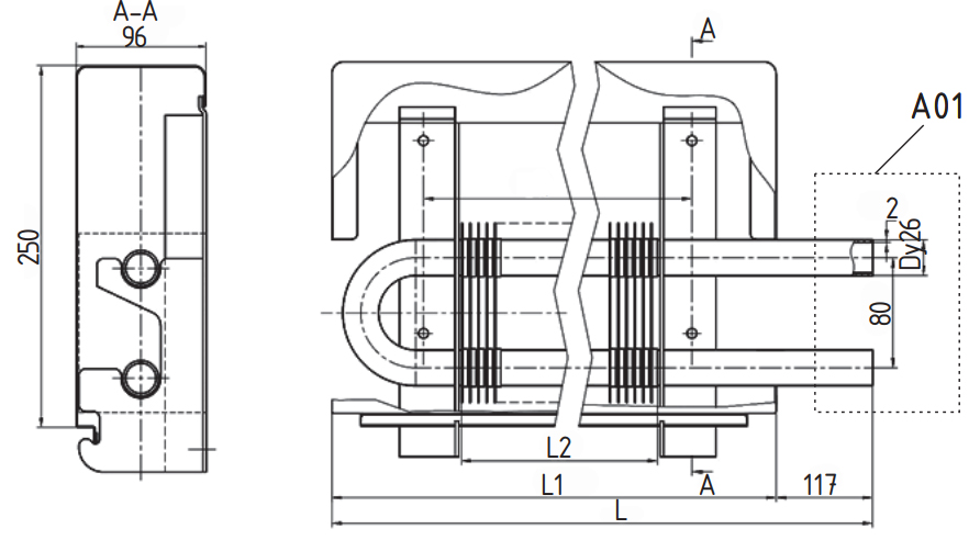 Конвектор настенный проходной Сантехпром Мини КСК 20 П (А01) 0.789 кВт, боковое подключение, наружная резьба 3/4″, стальной