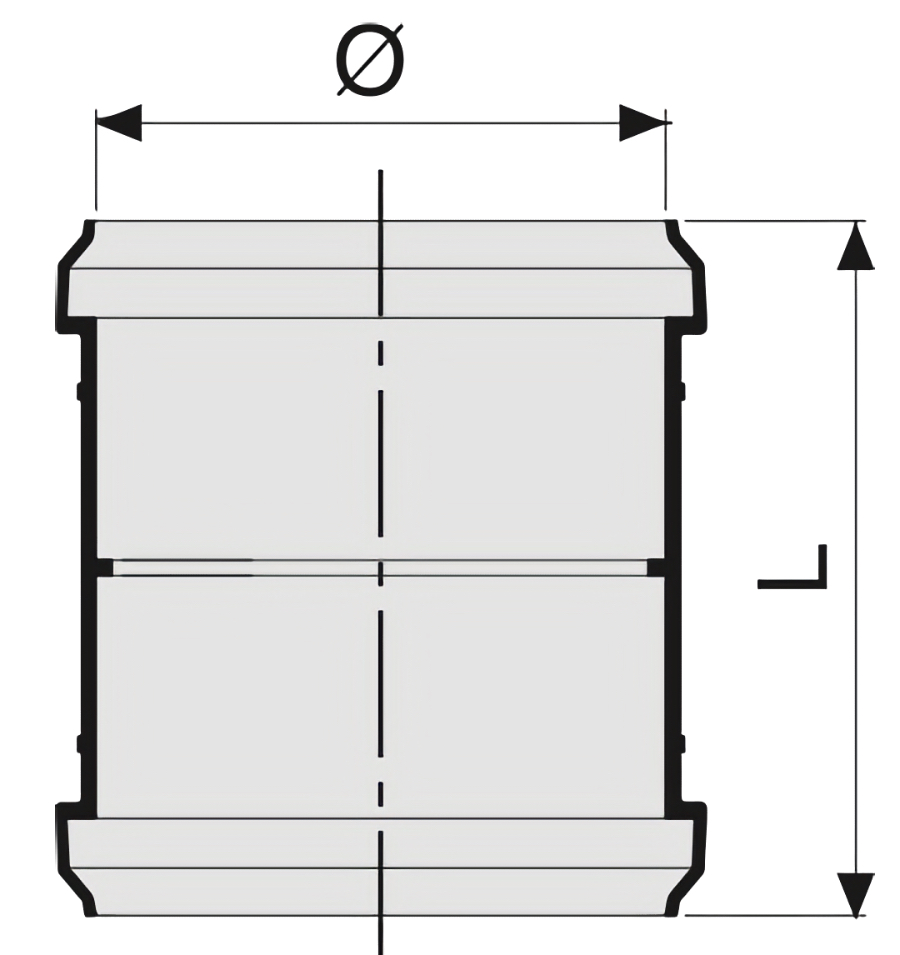 Муфты соединительные SINIKON Стандарт полипропиленовые Ду50-110 для внутренней канализации