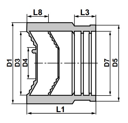 Манжета резиновая SML FIX Normaconnect Ду50, переход на 40-56, для канализации
