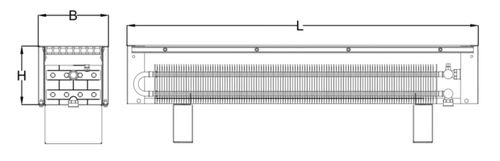 Конвектор стальной внутрипольный STOUT, тип конвектора - SCN80/300/1800