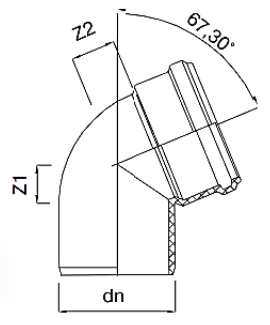 Отводы полипропиленовые STOUT Дн58-110 (67°) для бесшумной канализации
