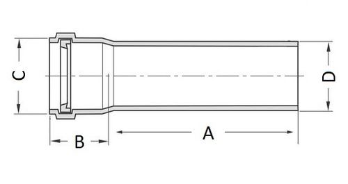 Труба полипропиленовая STOUT Дн110 длина 500 мм, для бесшумной канализации