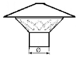 Зонт вытяжной TEBO Дн110 полипропиленовый, серый для внутренней канализации