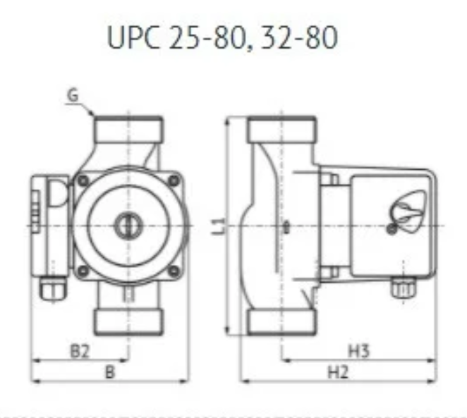 Насос циркуляционный с мокрым ротором Unipump UPC 32-80 180 Ру10 1x230В/50 Гц