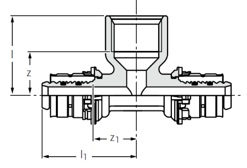 Тройник Uponor S-Press Дн25-RP1/2″-25 Ру10 с переходом на внутреннюю резьбу, латунный