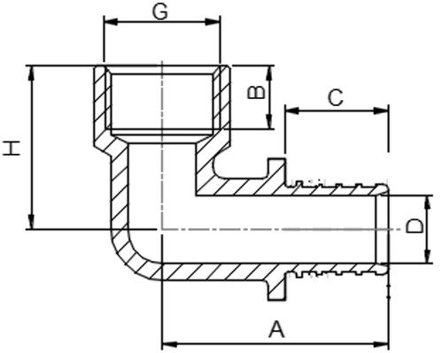 Угольник надвижной для полиэтиленовых труб Valtec VTm.452.BG.001604 Дн16х1/2″ Ру16, латунный, присоединение аксиальное / внутренняя резьба, для труб SDR 7.4