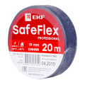 Изолента EKF SafeFlex ПВХ 0,15х19 мм, длина - 20 м, синяя