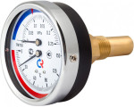 Термоманометр Росма ТМТБ-31Т.2 (0-120С) (0-1,6MПa) G1/2 2,5, корпус 80мм, тип - ТМТБ-31T.2, длина клапана 64мм,  до 120°С, осевое присоединение, 0-1,6MПa, резьба G1/2, класс точности 2.5
