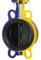 Затвор дисковый поворотный ZETKAMA 497B-500-BD6 Ду500 Ру10 межфланцевый чугунный EPDM с редуктором
