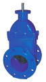 Задвижка чугунная ABRA A40-10-BS200 Ду200 Ру10 30ч939р синяя с голым штоком