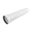 Труба Хемкор Дн110х3.2, безнапорная бесшумная, с раструбом, белая, материал - НПВХ, длина - 0.5 м, для внутренней канализации