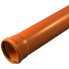 Труба Хемкор Дн250х6.2, безнапорная, с раструбом, коричневая, материал - НПВХ, длина - 3 м, класс жесткости - SN4, для наружной канализации