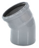 Отвод полипропиленовый РосТурПласт Дн110 угол 45˚ для внутренней канализации, безнапорный, серый
