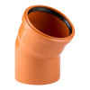 Отвод РосТурПласт Дн200x30° PP-B для наружной канализации, коричневый