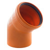 Отвод РосТурПласт Дн110x45° PP-B для наружной канализации, коричневый