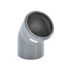 Отвод полипропиленовый VALFEX Стандарт Дн110 45 градусов для внутренней канализации серый